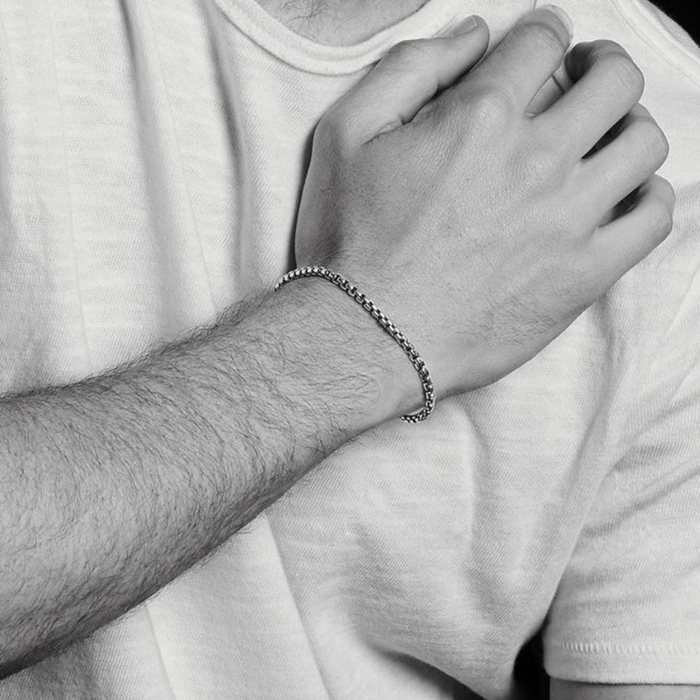 MEN’S David Yurman Medium Box Chain Bracelet AUTHENTIC